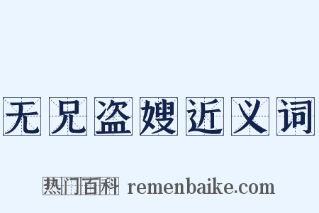 无兄盗嫂近义词是什么意思的图片